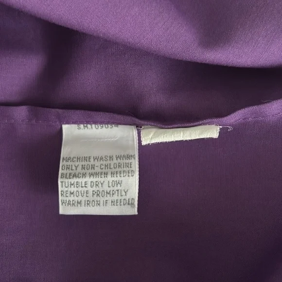 Foxcroft Non-Iron Button-Up Purple Shirt Size 4P - Picture 8 of 8